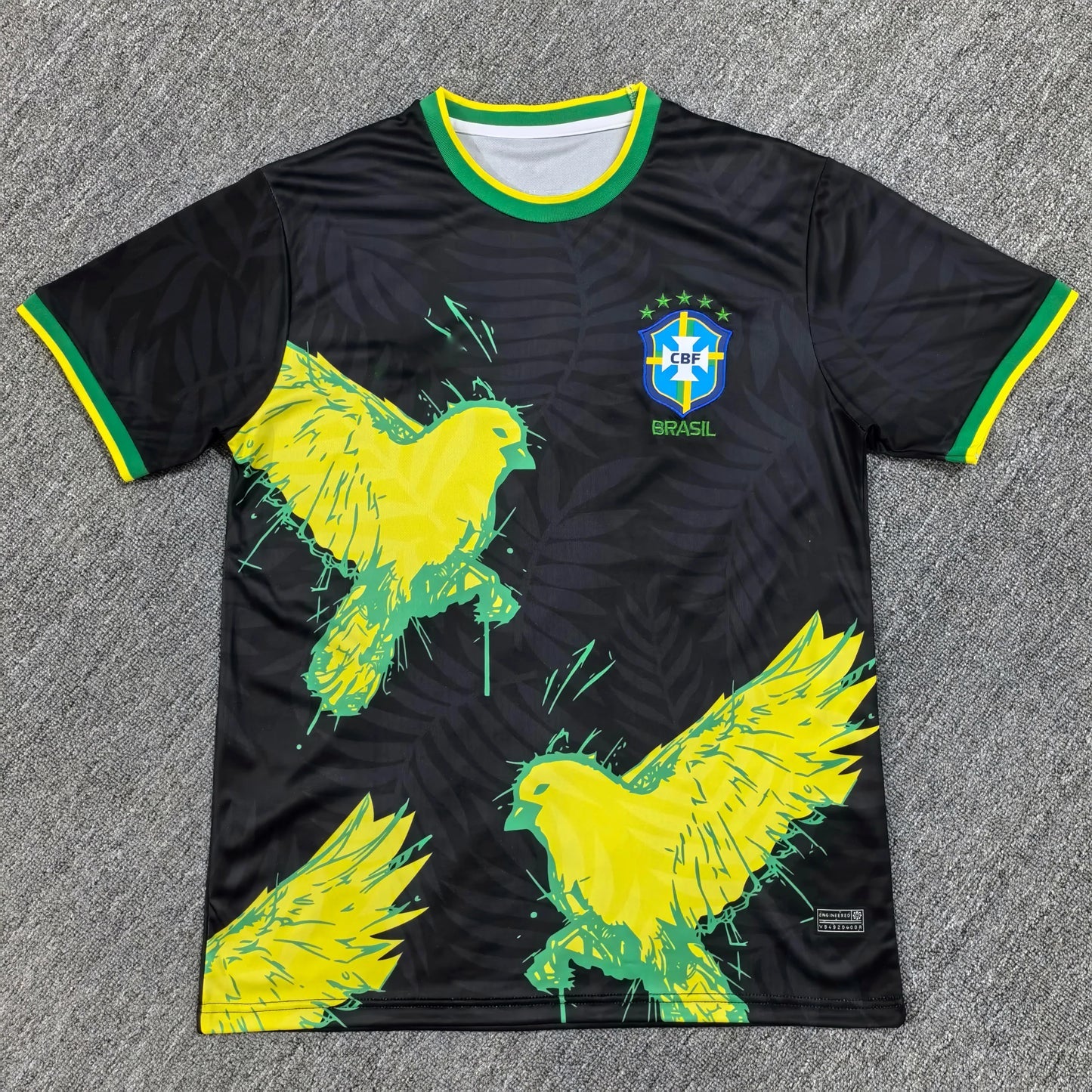 Maillot Brésil Concept oiseaux noir 24/25